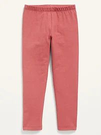 Solid-Color Jersey-Knit Full-Length Leggings for Toddler Girls | Old Navy (US)