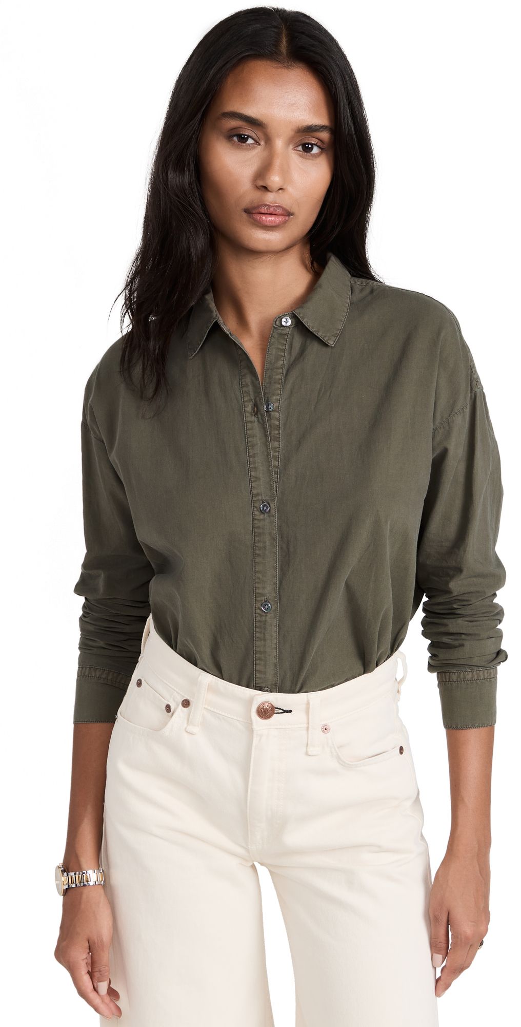 Oversized Boy Button Front Shirt | Shopbop