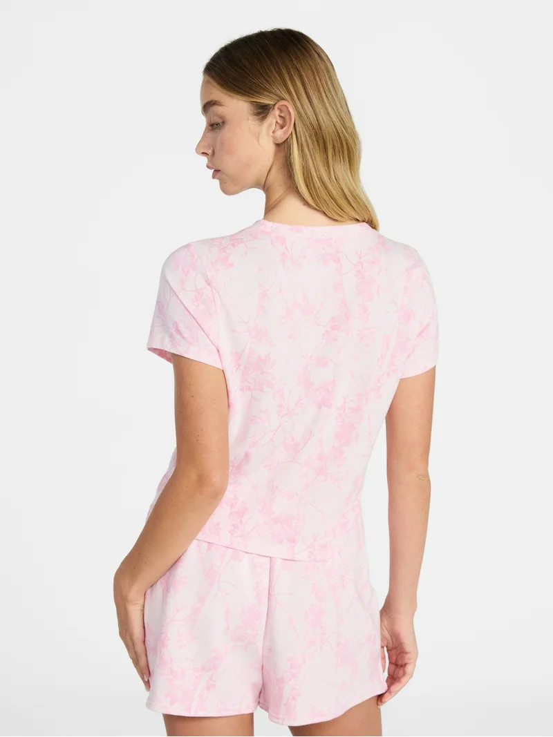 No Boundaries Cotton Tee with Short Sleeves, Women’s XXS-XXL | Walmart (US)