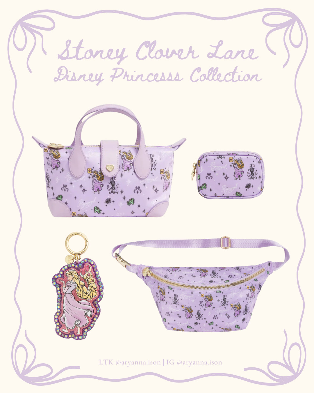 STONEY CLOVER LANE | DISNEY PRINCESS | DISNEY STORE | HANDBAGS | DISNEY STYLE | DISNEY OUTFIT | DISNEY FASHION | RAPUNZEL | TANGLED | 

 #LTKootd #LTKSeasonal #LTKTravel