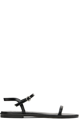 Aeyde - Black Nettie Leather Sandals | SSENSE