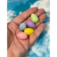 Miniature Easter Eggs 7/8"" Hollow Soft Plastic Craft Supply Tiered Tray Small Pastel Colorful Mini For Basket Diorama 5, 10, 15, 20 Or 25 | Etsy (US)