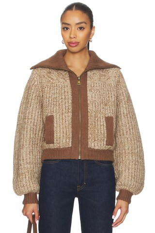ba&sh Rabel Cardigan in Marron from Revolve.com | Revolve Clothing (Global)