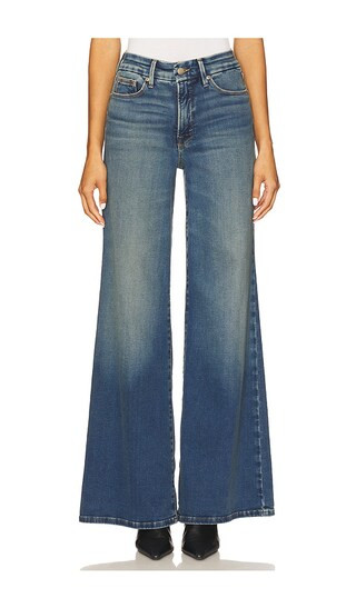 Good American Soft Tech Good Petite Palazzo Jeans in Blue. - size 12P | Revolve Clothing (Global)