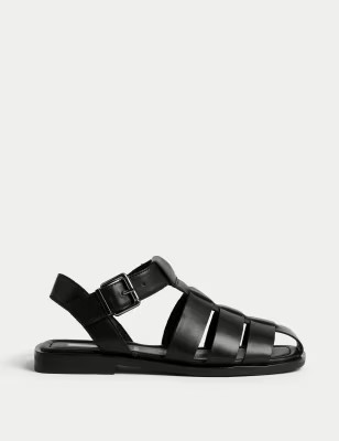 Wide Fit Leather Strappy Sandals | Marks & Spencer (UK)