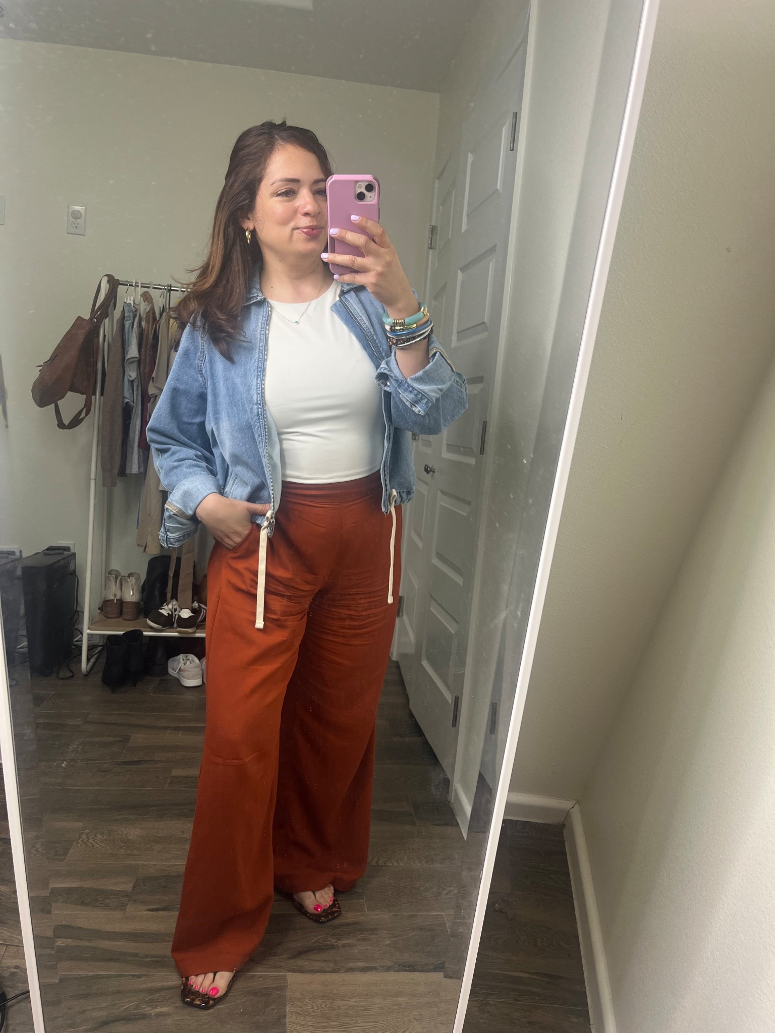 Outfit I wore last weekend these playa pants are on top of my list for comfort all day style on weekend and can be worn for the work week size small 50% off today 
M

#LTKSaleAlert #LTKPetite