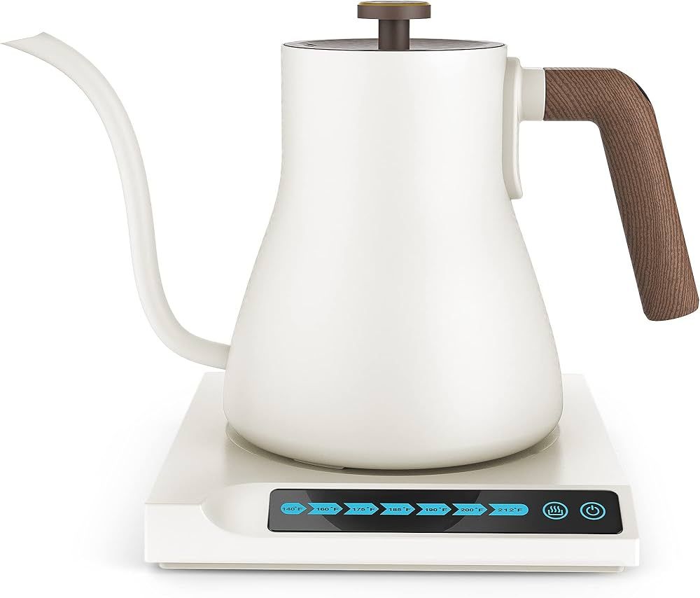 Seoukin Beige White Electric Gooseneck Kettle with 7 Variable Presets, Best Gift For Pour Over Co... | Amazon (US)