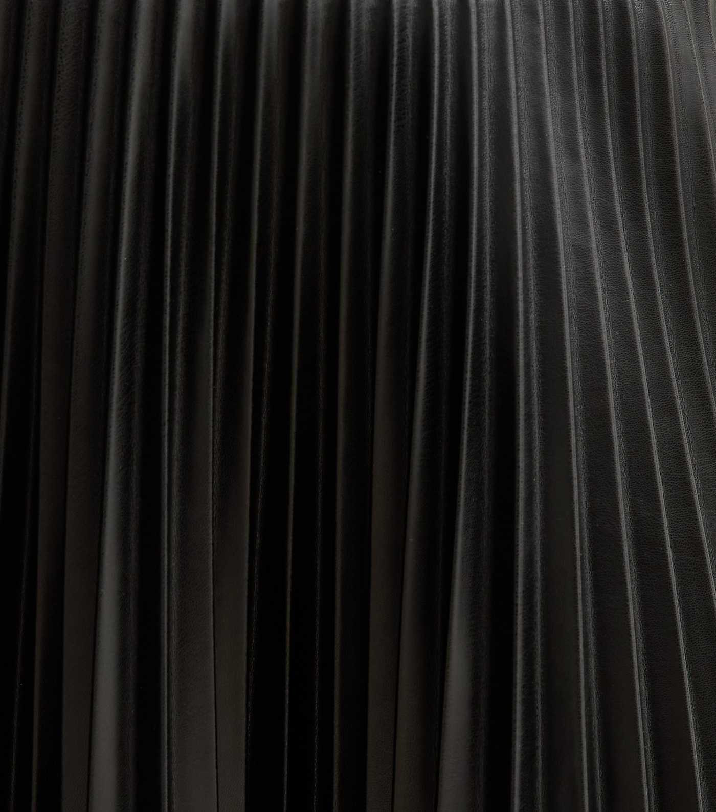 Black Faux Leather Pleated Midi Skirt | New Look | New Look (UK)