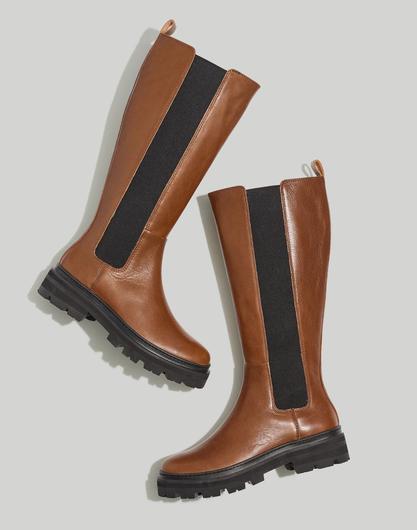 The Poppy Tall Lugsole Boot with Extended Calf | Madewell