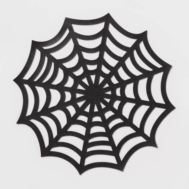 Halloween Faux Leather Web Charger - Threshold™ | Target