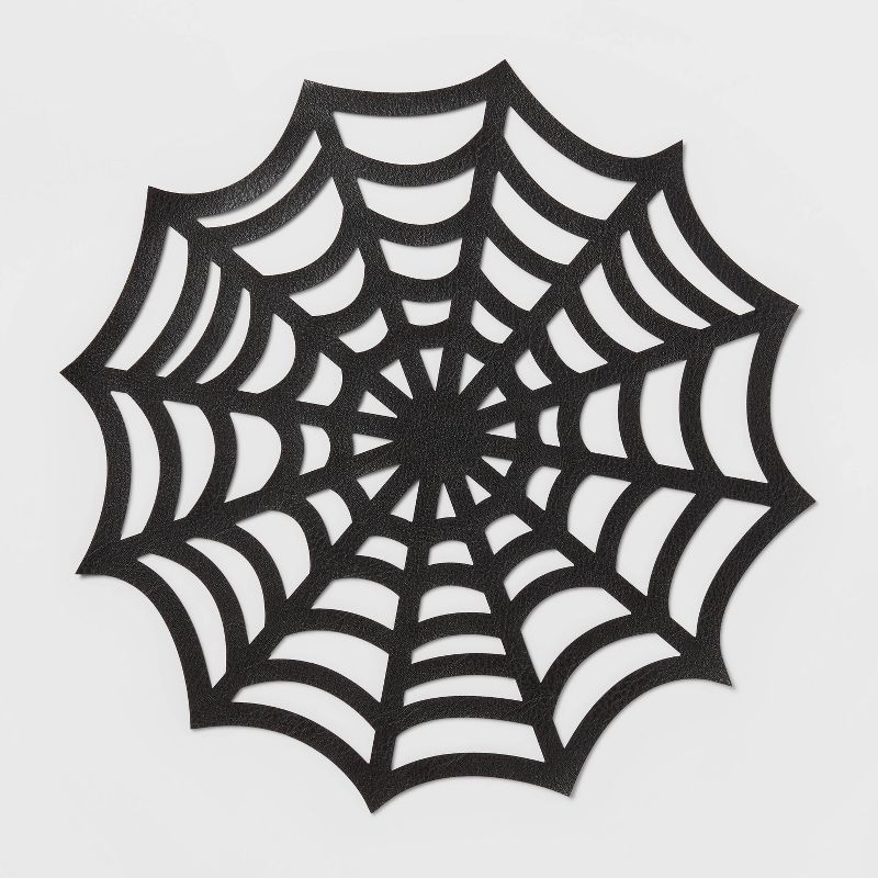 Halloween Faux Leather Web Charger - Threshold™ | Target