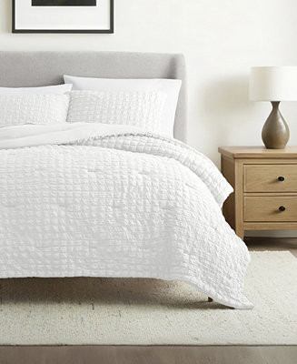 Textured Seersucker Box 3-Pc. Comforter Set, Twin/Twin XL | Macy's
