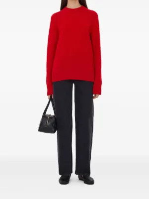 drop shoulder ribbed sweater | Farfetch Global