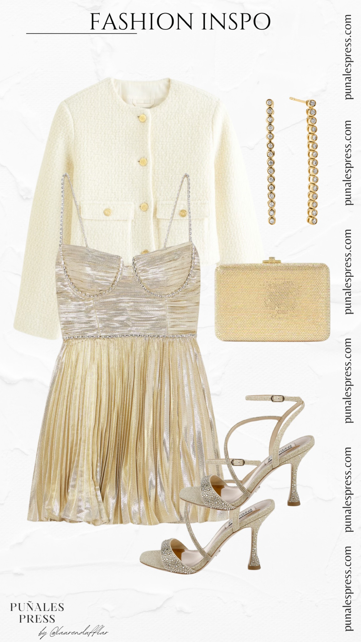 Hey glam squad! 💎✨ Shine bright in this crystal-embellished plissé-lamé mini dress—a must-have for parties, date nights, or festive celebrations. The shimmering fabric catches the light with every move, ensuring you'll be the center of attention wherever you go!!! Pair with golden heels, a crystal clutch, and diamond drop earrings for instant glamour! 💫 #SparkleAndShine #Fashionglamour #LTKFashion #partywear #Festiveseason

#LTKparties #LTKstyletip #LTKbeauty