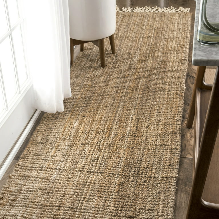 nuLOOM Raleigh Jute Tasseled Natural 2' 6" x 8' Farmhouse Runner Rug | Walmart (US)