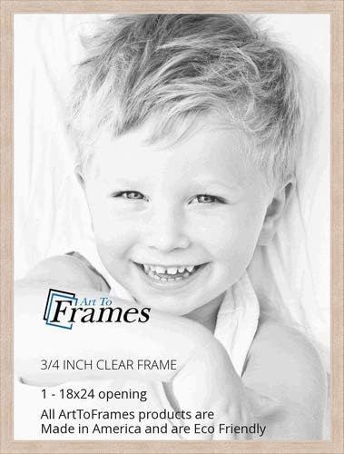 ArtToFrames 18x24 inch Clear Stain on Maple Wood Picture Frame, WOM0066-81784-YCLR-18x24 | Amazon (US)