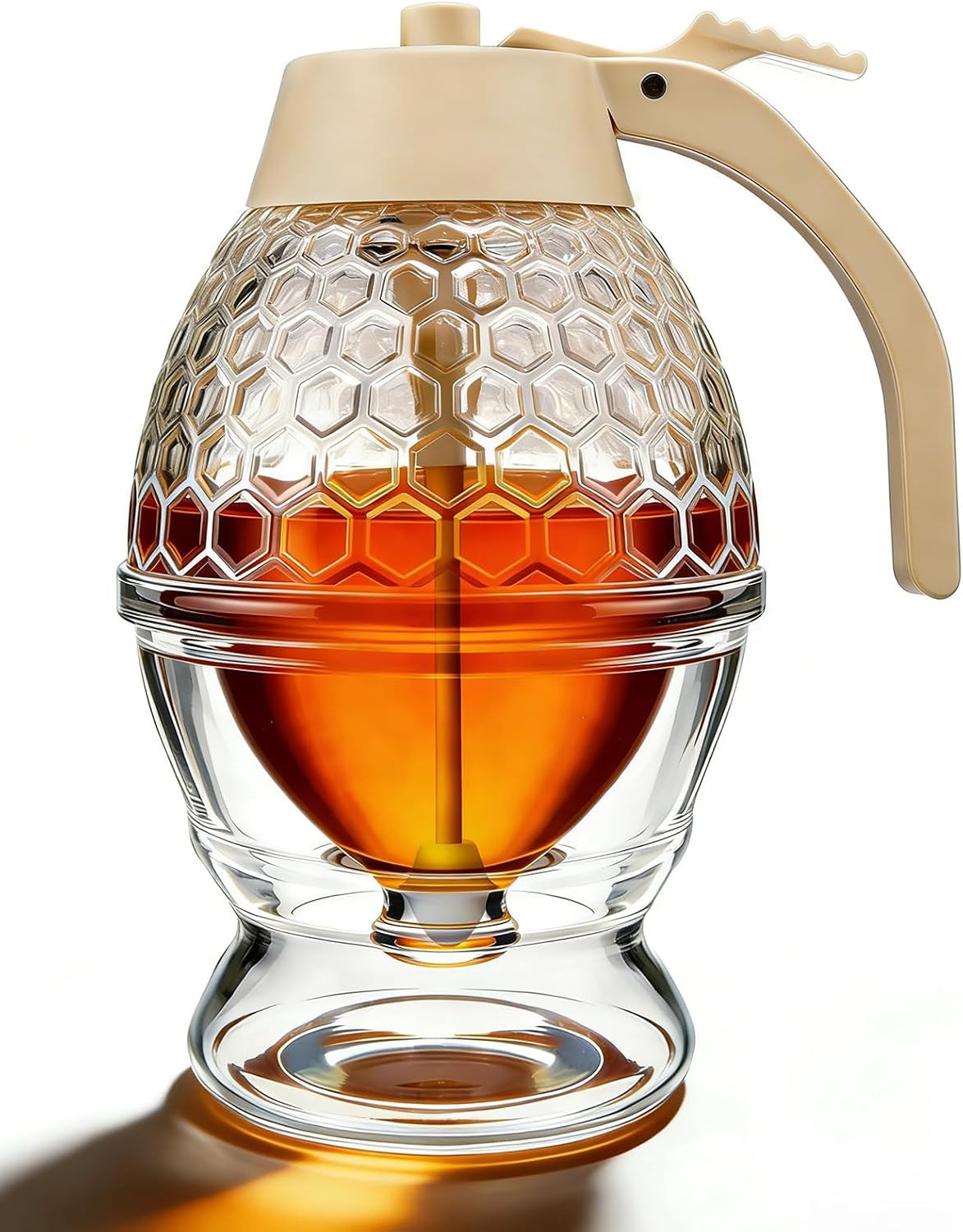 Honey Dispenser, No Drip Glass Maple Syrup Dispenser with Stand | Amazon (US)
