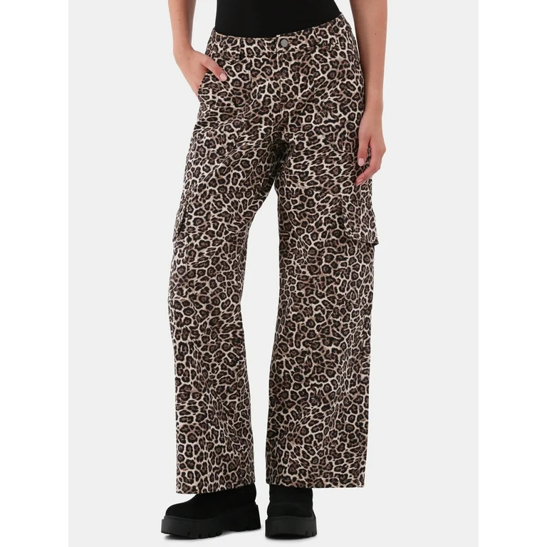 No Boundaries Wide Leg Cargo Pants, Women's | Walmart (US)