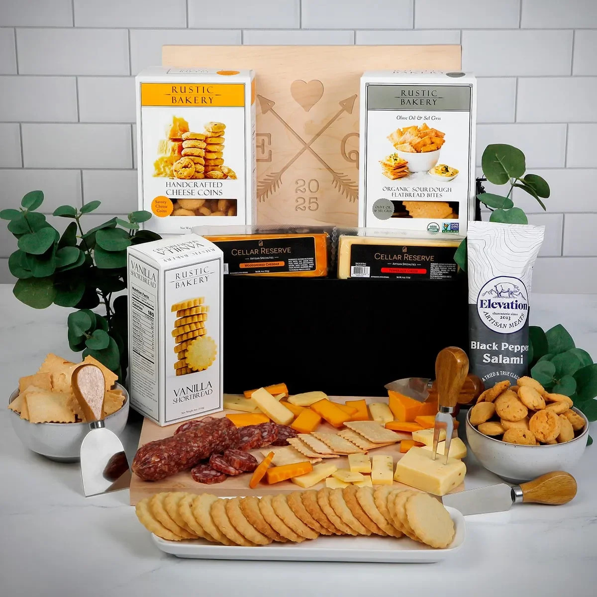 Eaglin Welcome Home Charcuterie Gift Basket With Custom Charcuterie Board - Charcuterie Board Gif... | Wayfair North America