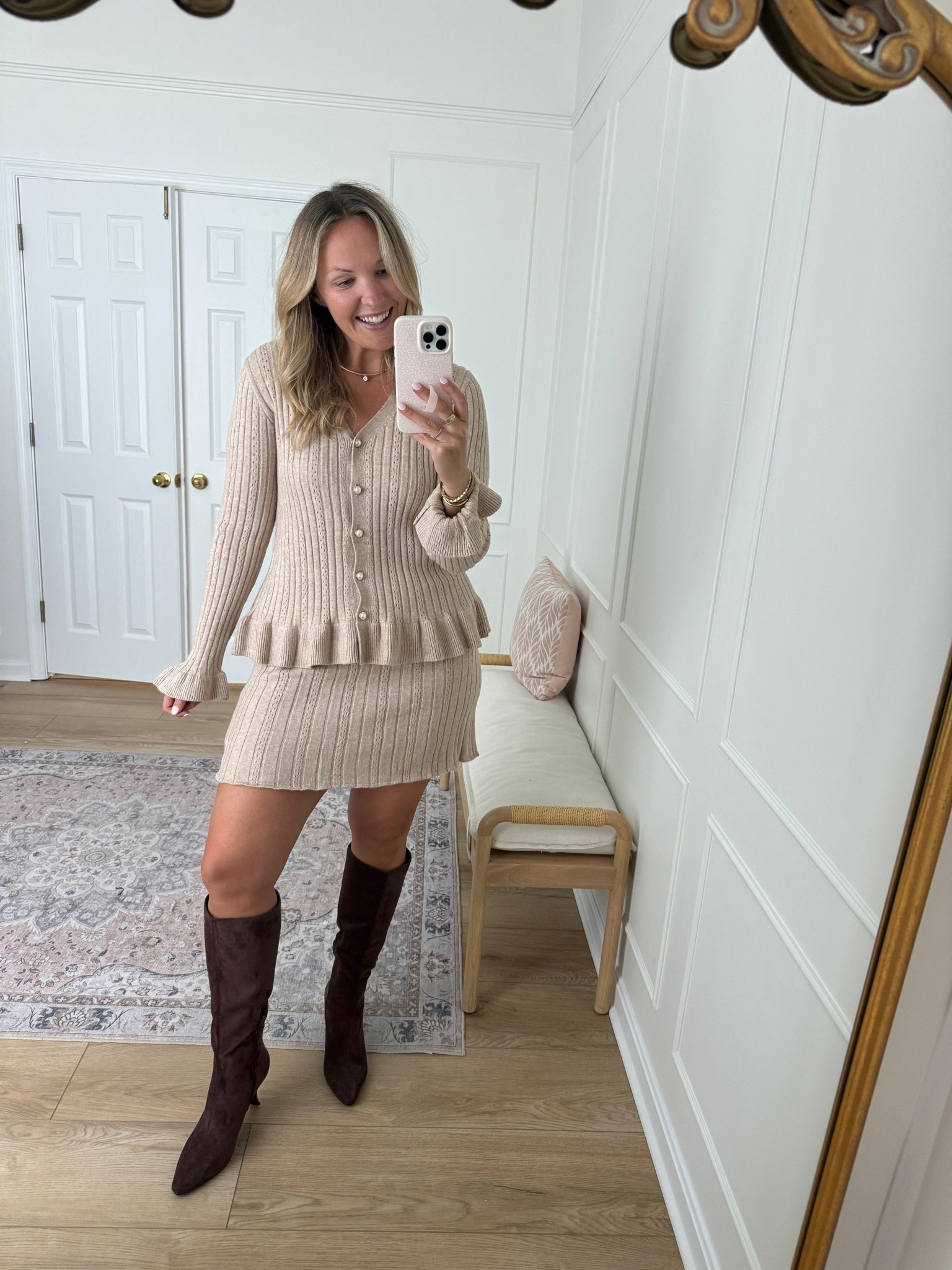 Cute little sweater set! Wearing a large

#LTKSeasonal #LTKMidsize