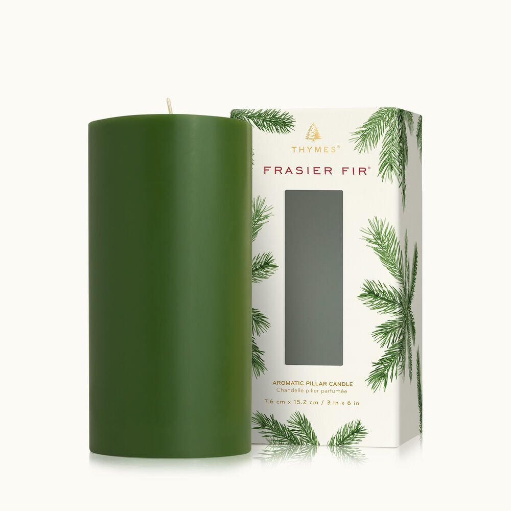 Frasier Fir Pillar Candle, Large | Thymes | Thymes