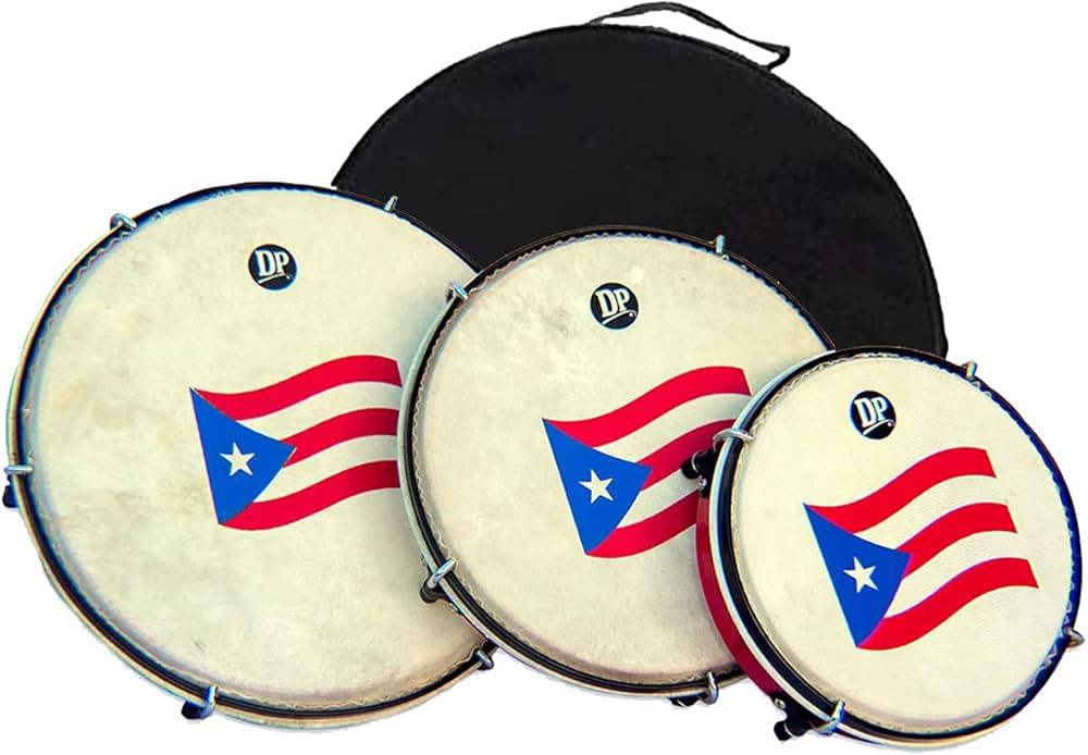 DP Music Set de Panderos - Pleneras PVC Drums with Puerto Rico Flag - Nylon Carrying Case Include... | Amazon (US)