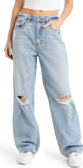 HIDDEN JEANS Ripped Baggy Dad Jeans | Nordstrom | Nordstrom