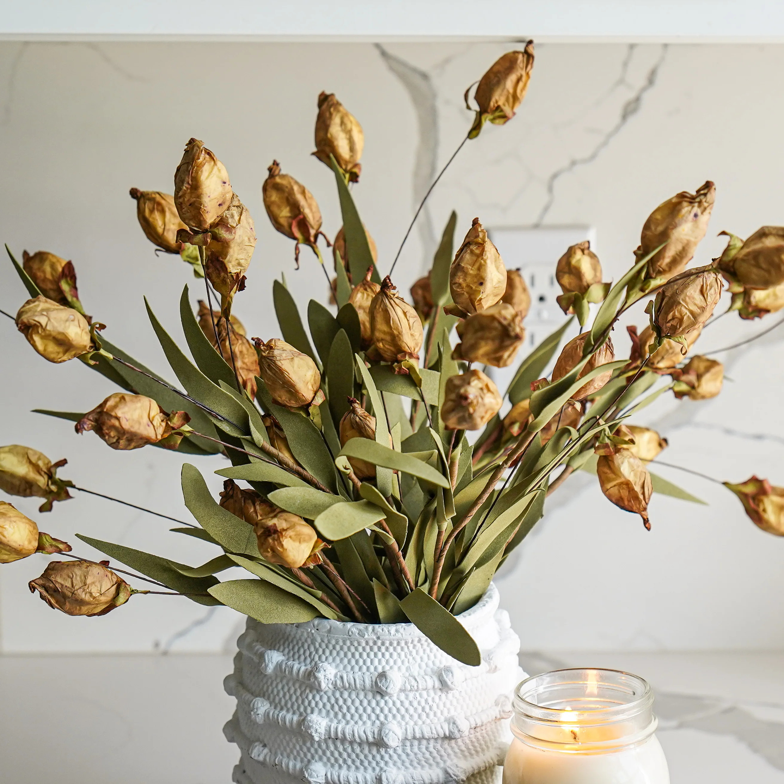 Lantern Bud Luxe Bush | Buckskin | MJHome