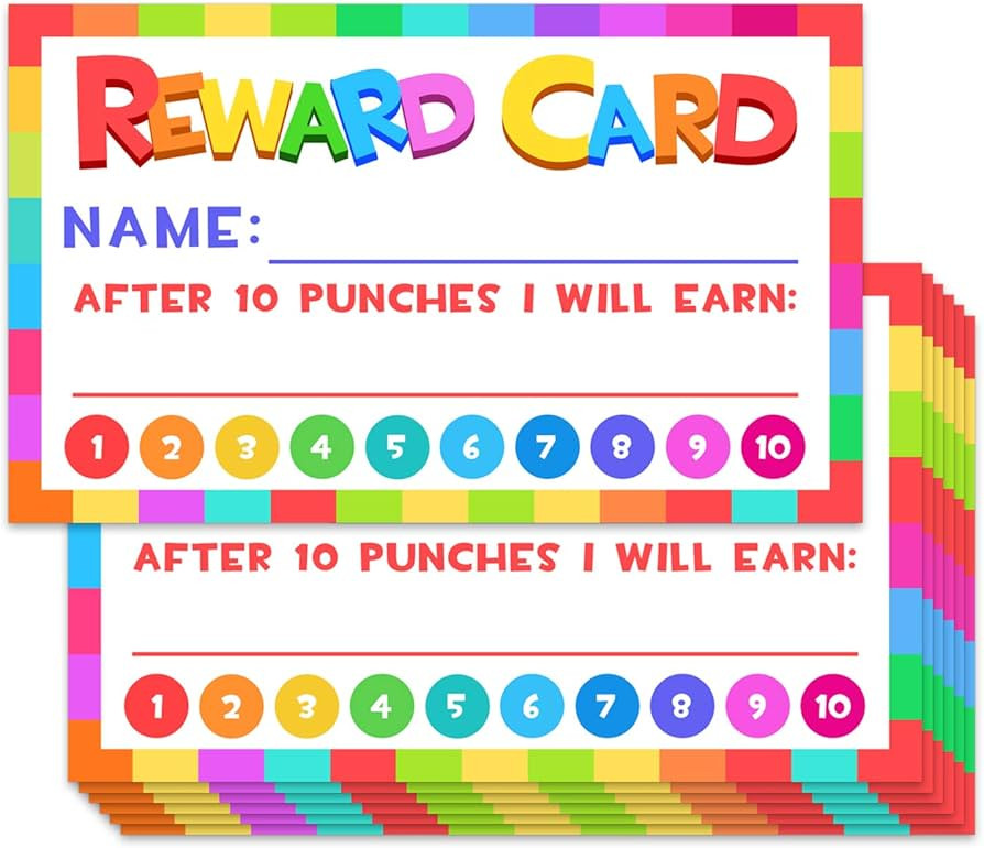 Punch Card for Classroom Kids Rewards 208 Pack | Amazon (US)