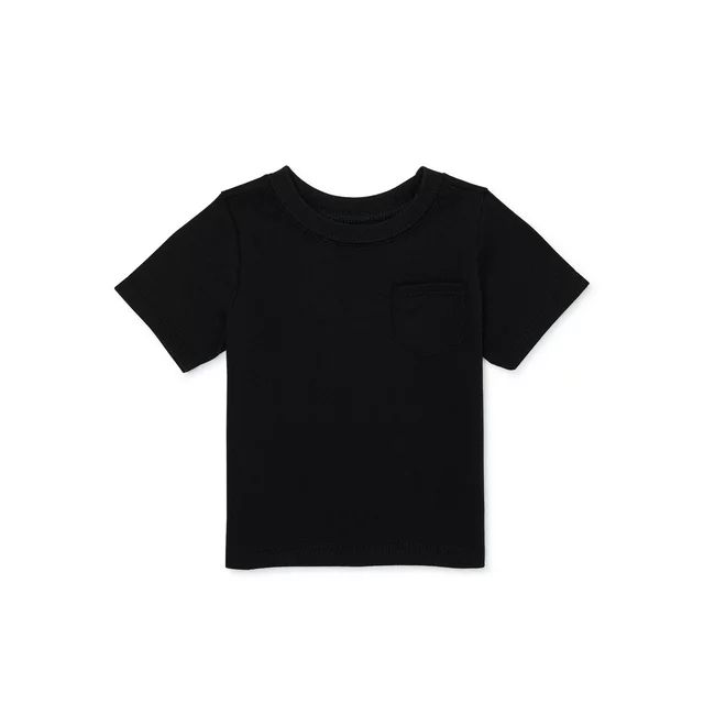 Garanimals Baby Boy Short Sleeve Solid Pocket T-Shirt, Sizes 0-24 Months | Walmart (US)