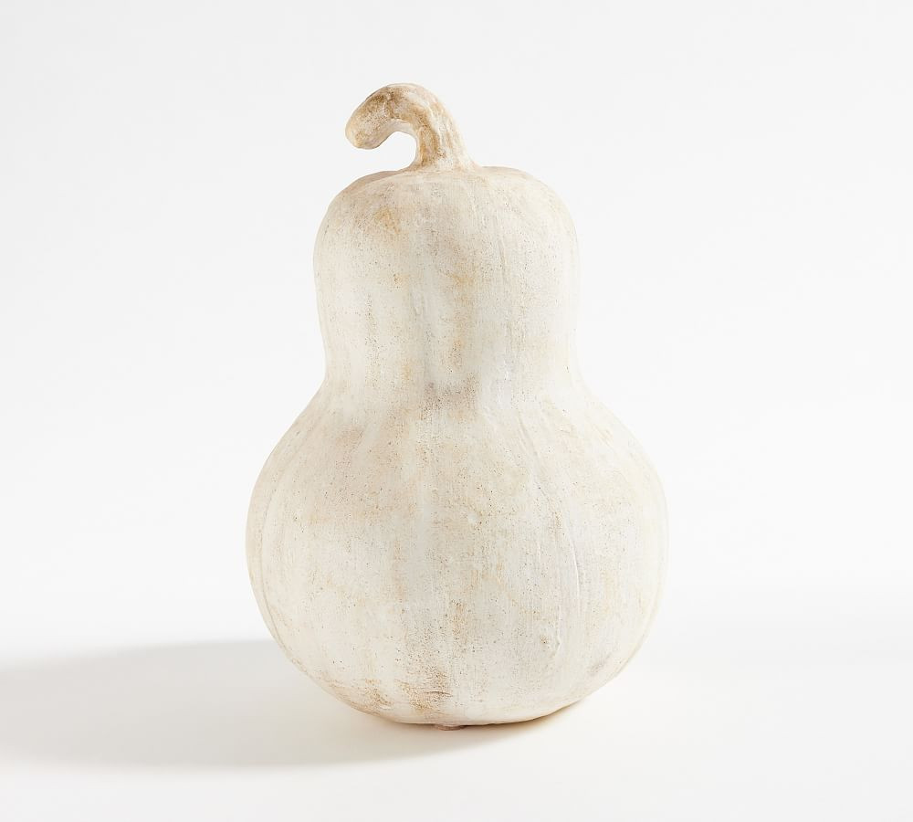 Handcrafted Terracotta Pumpkin, Gourd, White | Pottery Barn (US)