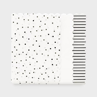 25ct Scallop Tissue Paper Cream/Black - Sugar Paper™ + Target | Target