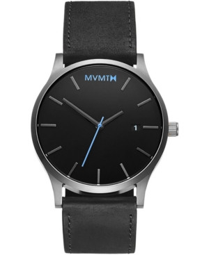 Mvmt Men's Classic Black Leather Strap Watch 45mm | Macys (US)