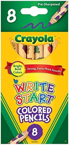 Crayola Write Start Colored Pencils, Classic Colors, 8 Count, Assorted | Amazon (US)