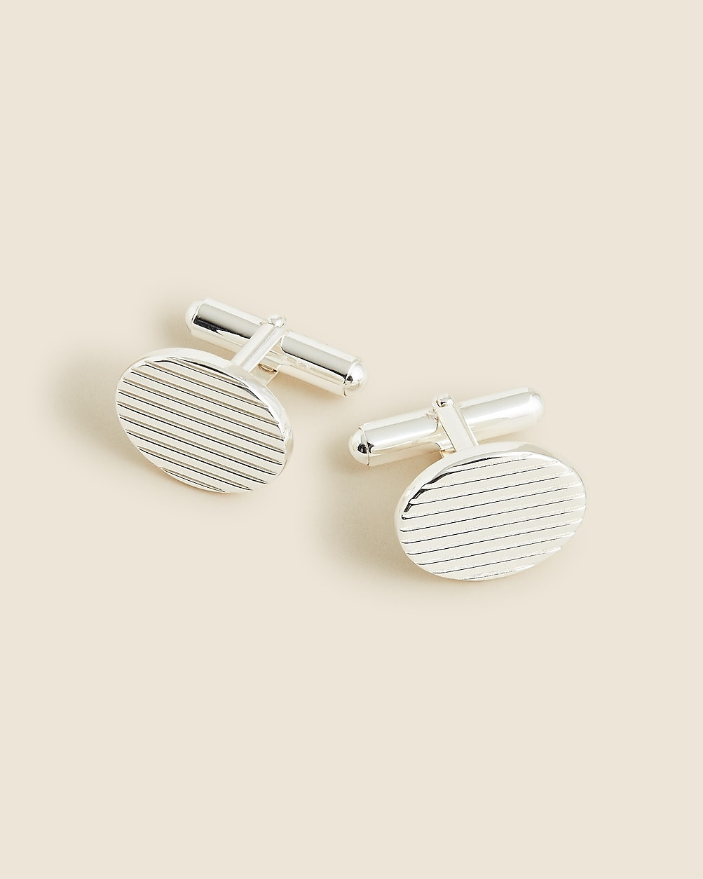 Sterling silver oval cuff links | J. Crew US