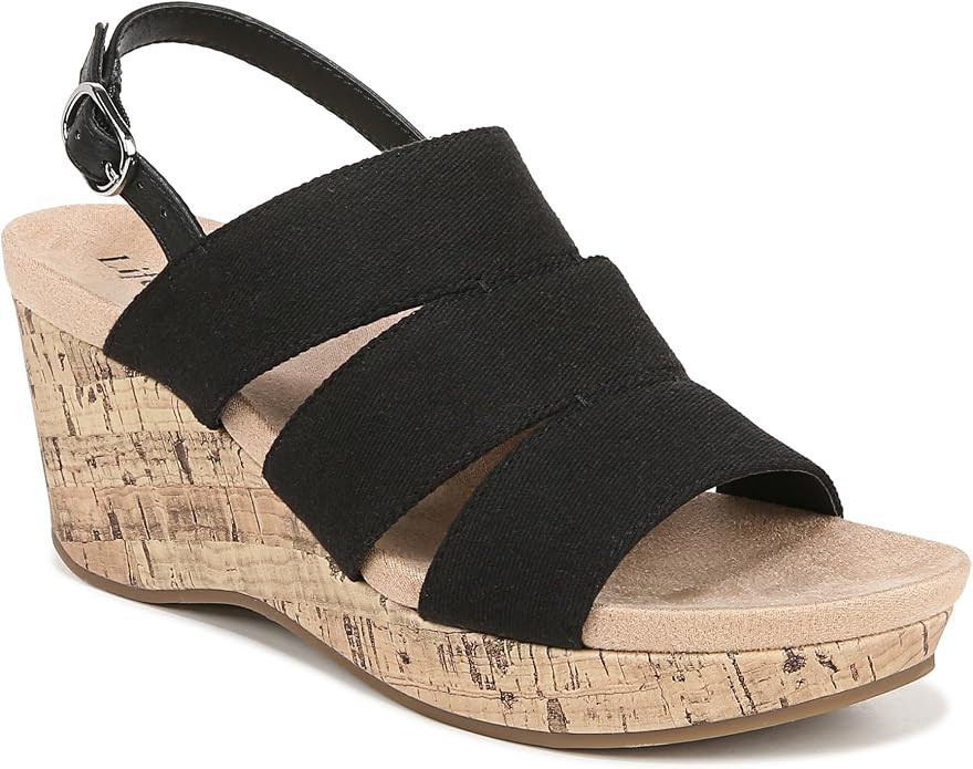 LifeStride Women's Darby Slingback Wedge Sandals | Amazon (US)