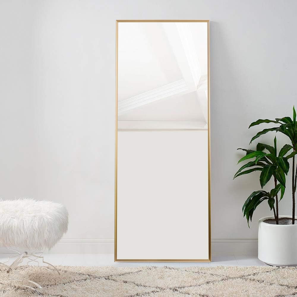 NeuType Rectangle Floor Mirror Full Length Mirror with Standing Holder Hanging Mirror Wall-Mounte... | Amazon (US)
