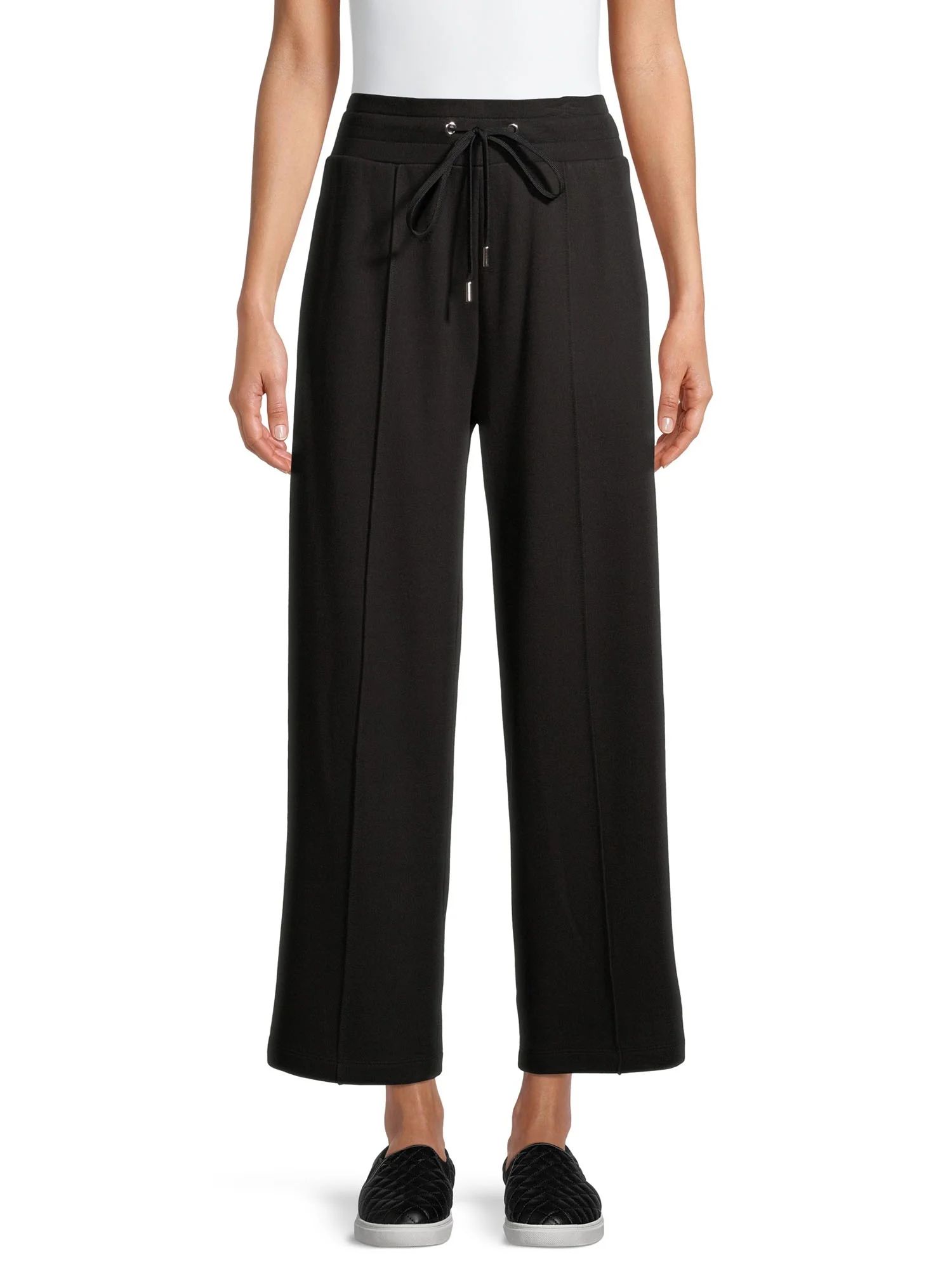 Time and Tru Women's Wide Leg Knit Pant | Walmart (US)