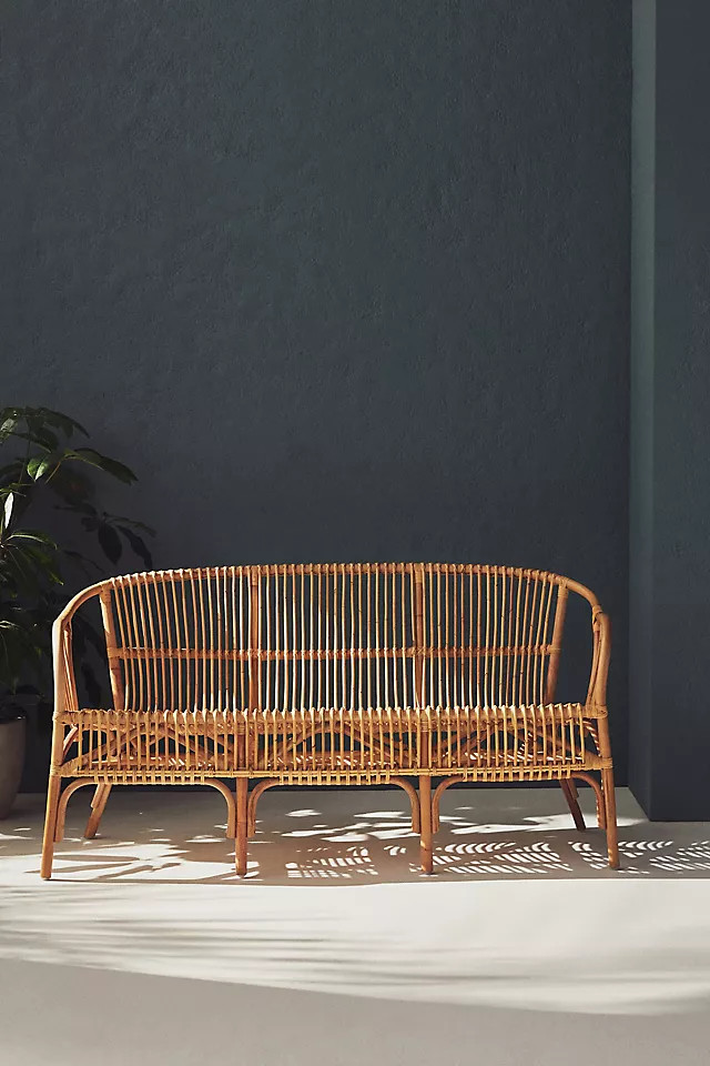 Pari Rattan Bench | Anthropologie (US)