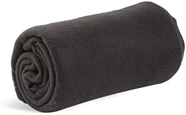 World's Best Cozy-Soft Microfleece Travel Blanket, 50 x 60 Inch, Black | Amazon (US)