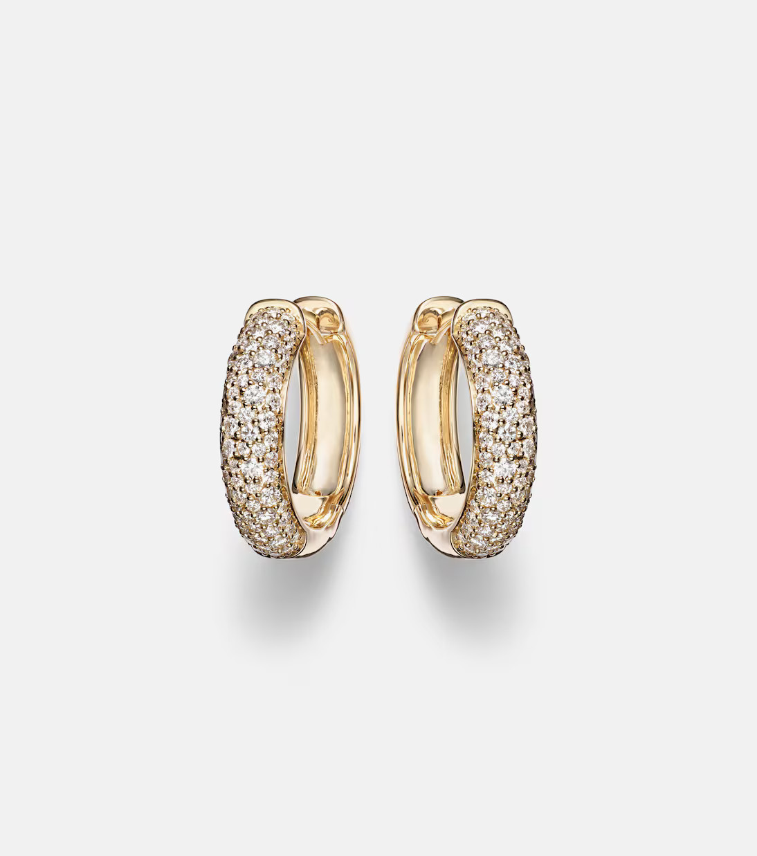 Keepsake 14kt gold huggie earrings with diamonds | Mytheresa (US/CA)