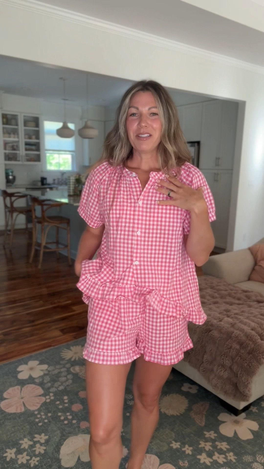 gingham pajama set 🤩

#LTKootd #LTKmomlife