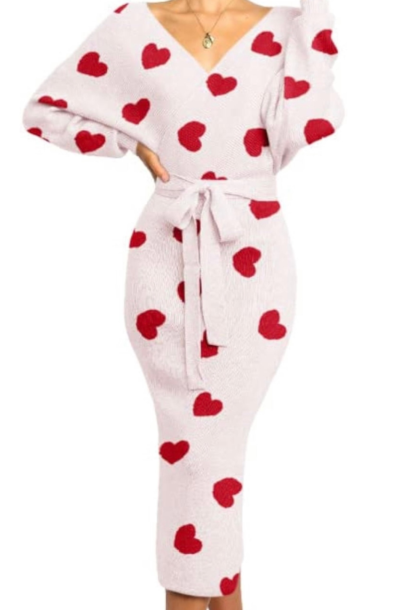 Valentines heart wrap sweater belted dress from Amazon 

#LTKfindsunder50 #LTKstyletip #LTKMostLoved