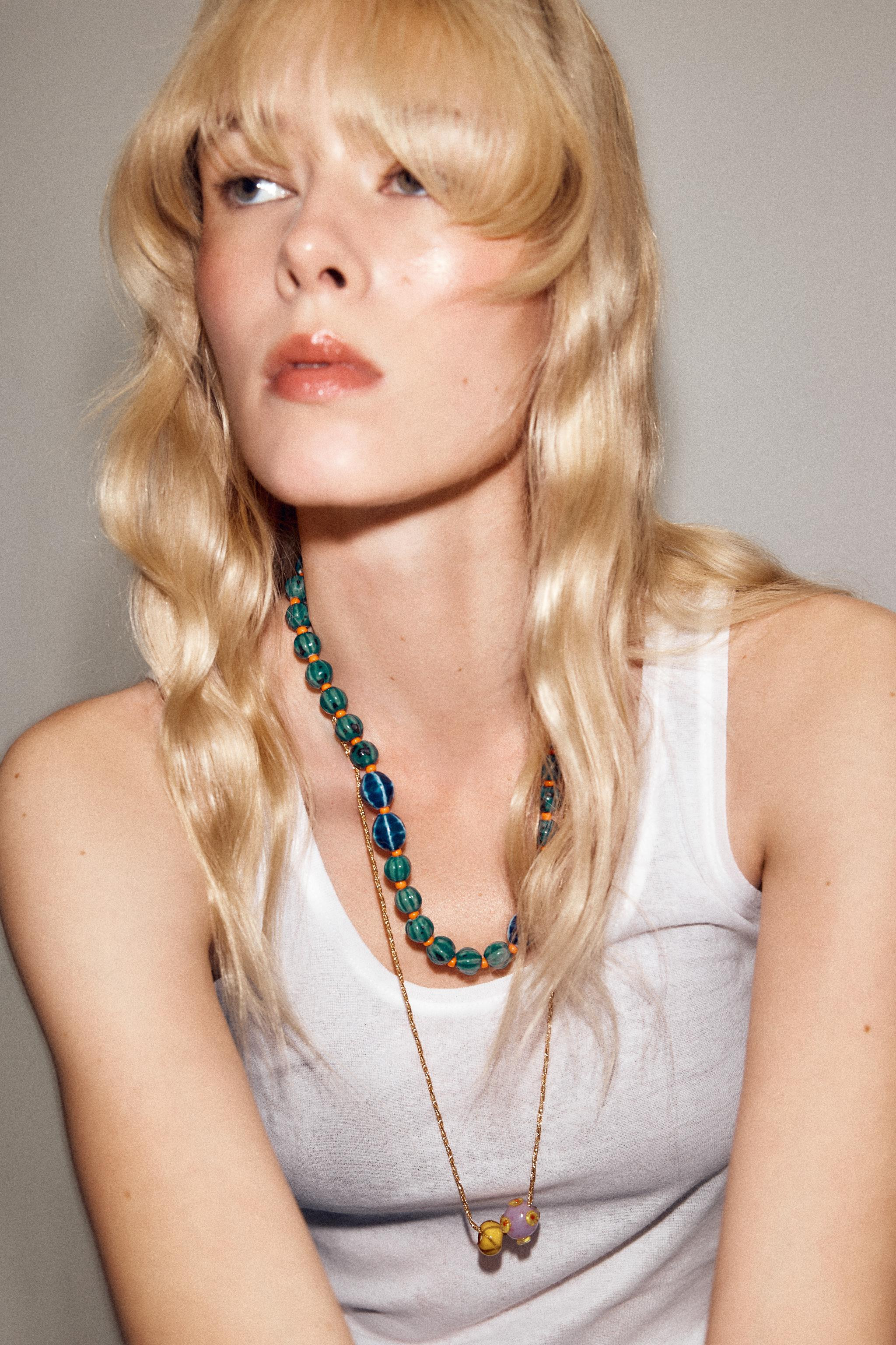 PACK OF 2 CERAMIC BEAD CORD NECKLACES | Zara US