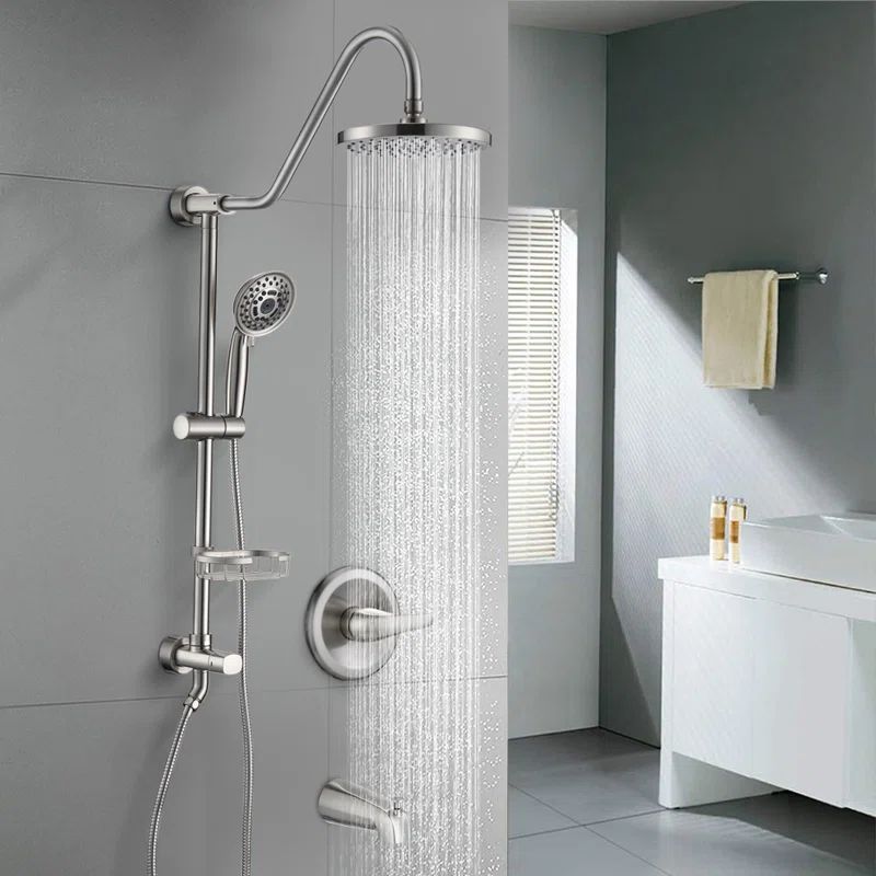 PD11AHPB1204BN Tub & Shower Faucet with Rough in-Valve | Wayfair North America