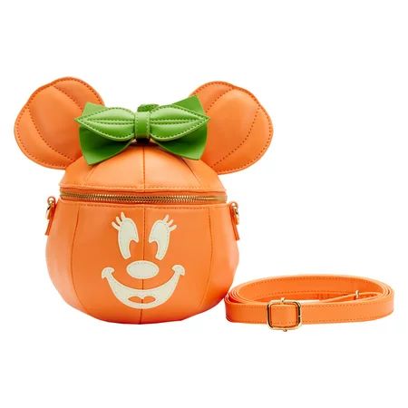 Loungefly Licensed Disney Glow Face Pumpkin Minnie Mouse Figural Crossbody Bag | Walmart (US)