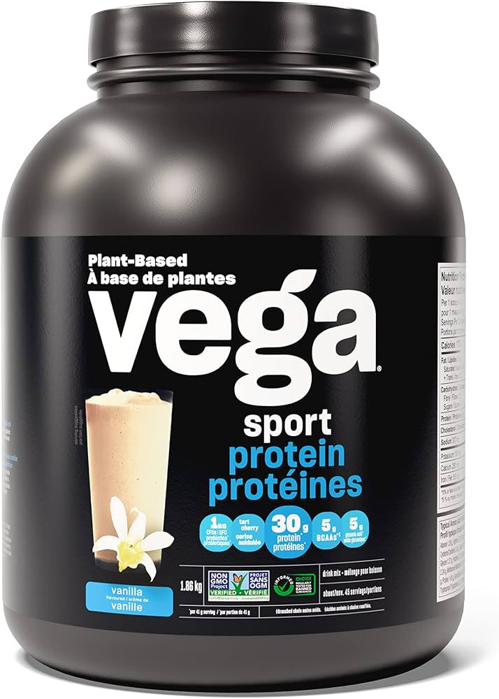 Vega Sport Protein Vegan Protein Powder, Vanilla (45 Servings) BCAAs, Amino Acid, Keto Friendly, ... | Amazon (CA)