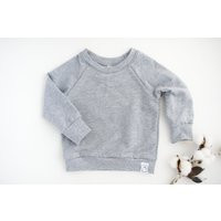 Heather Gray Baby & Toddler Crew Neck Sweatshirt | Etsy (US)