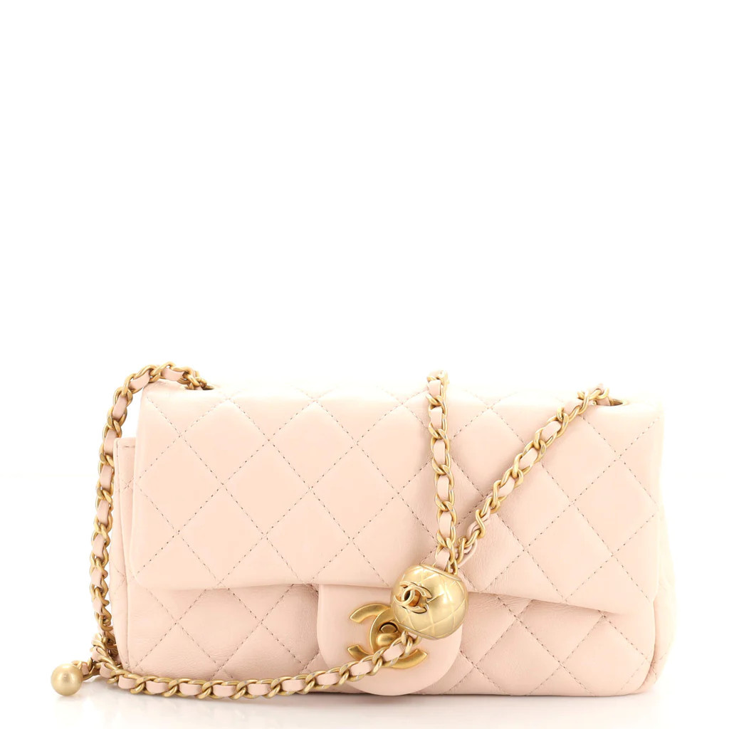 Pearl Crush Flap Bag Quilted Lambskin Mini | Rebag