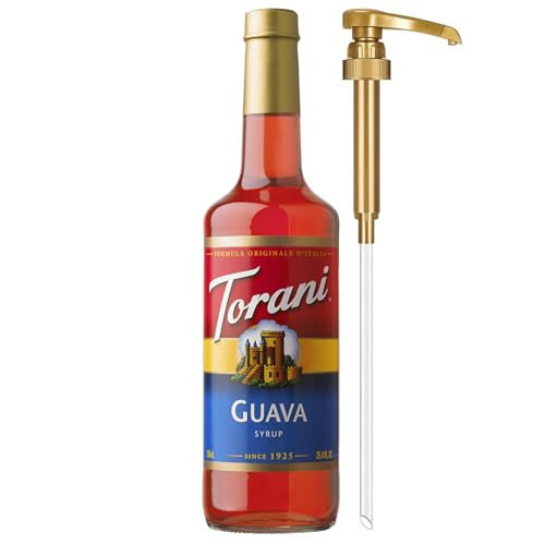 Torani Guava Syrup for Drinks, Flavoring for Iced Tea, Lemonade, Sodas, and Cocktails, Glass Bottle with Pump Included, 25.4 Fl Oz | Amazon (US)